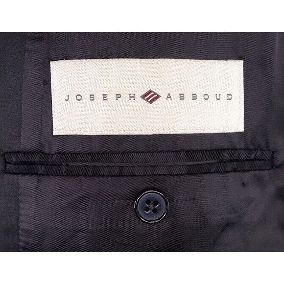 Joseph Abboud 2-Pcs 3 Button Tuxedo Black Jacket Sz 41R Pants 35X30.5 - Picture 11 of 16